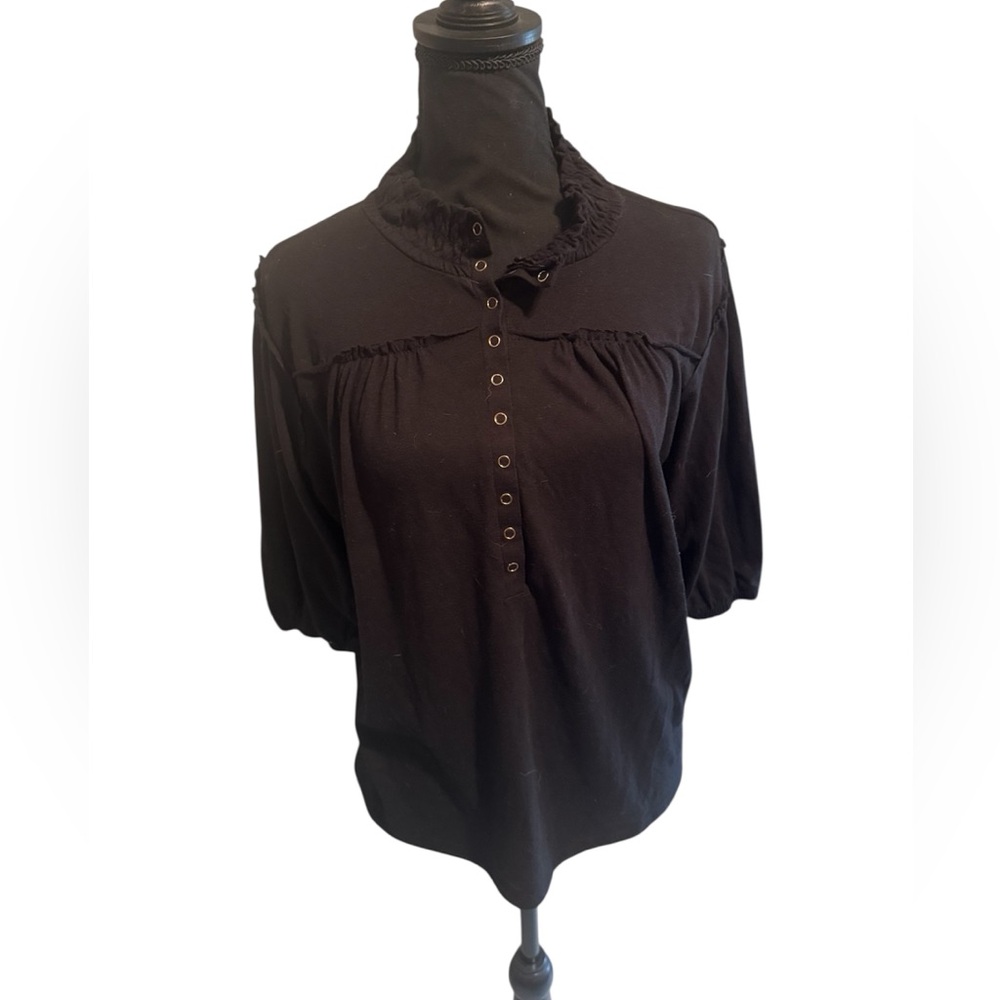 Grey State size xl snap front henley black